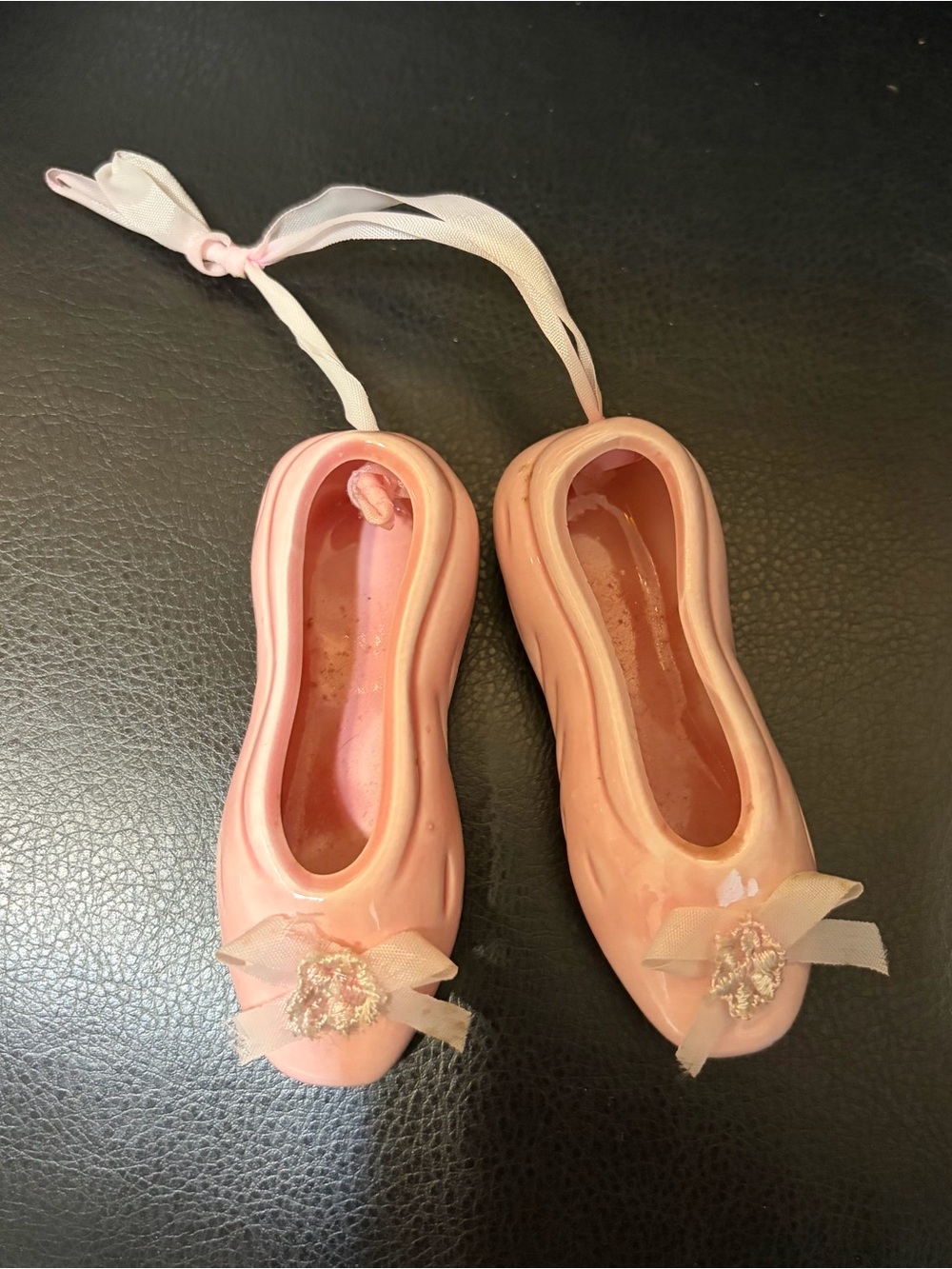 Porcelain Ballet Slipper Shoes with Bow